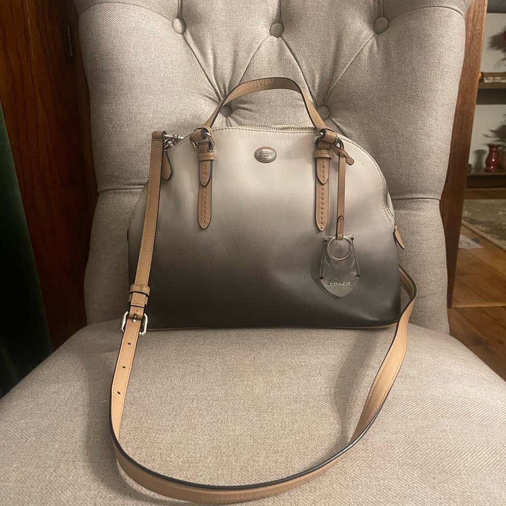 Coach Peyton Charcol and Silver Bag